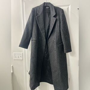 Women Forecaster 100% wool gray trench coat